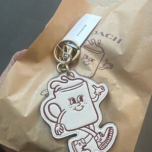 Coach Coffee shop Keychain